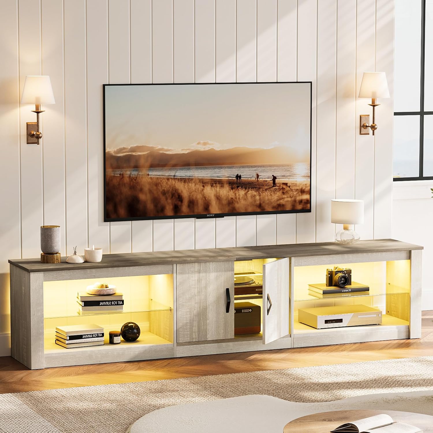 Gaming Console Cabinet - Soporte para TV de 80 Pulgadas