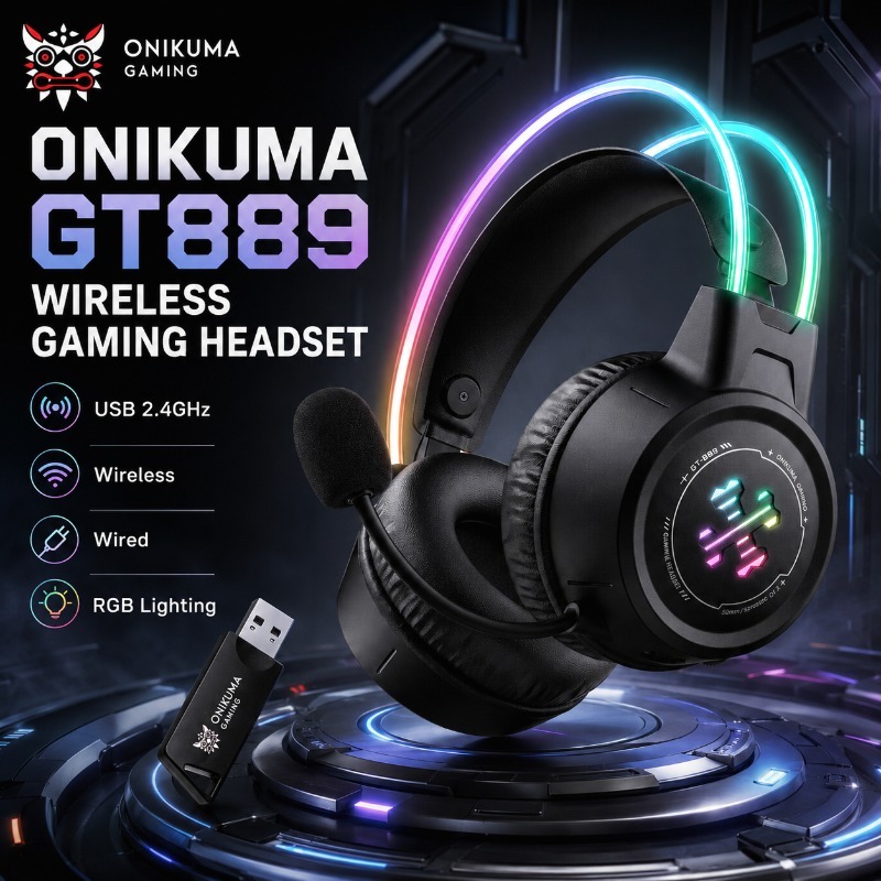 Gaming Console Apple - Auriculares para juegos ONIKUMA GT889, inalámbricos,