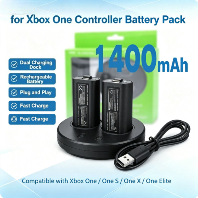 Gaming Console Xbox One - Batería Integrada Recargable de 1400mAh para