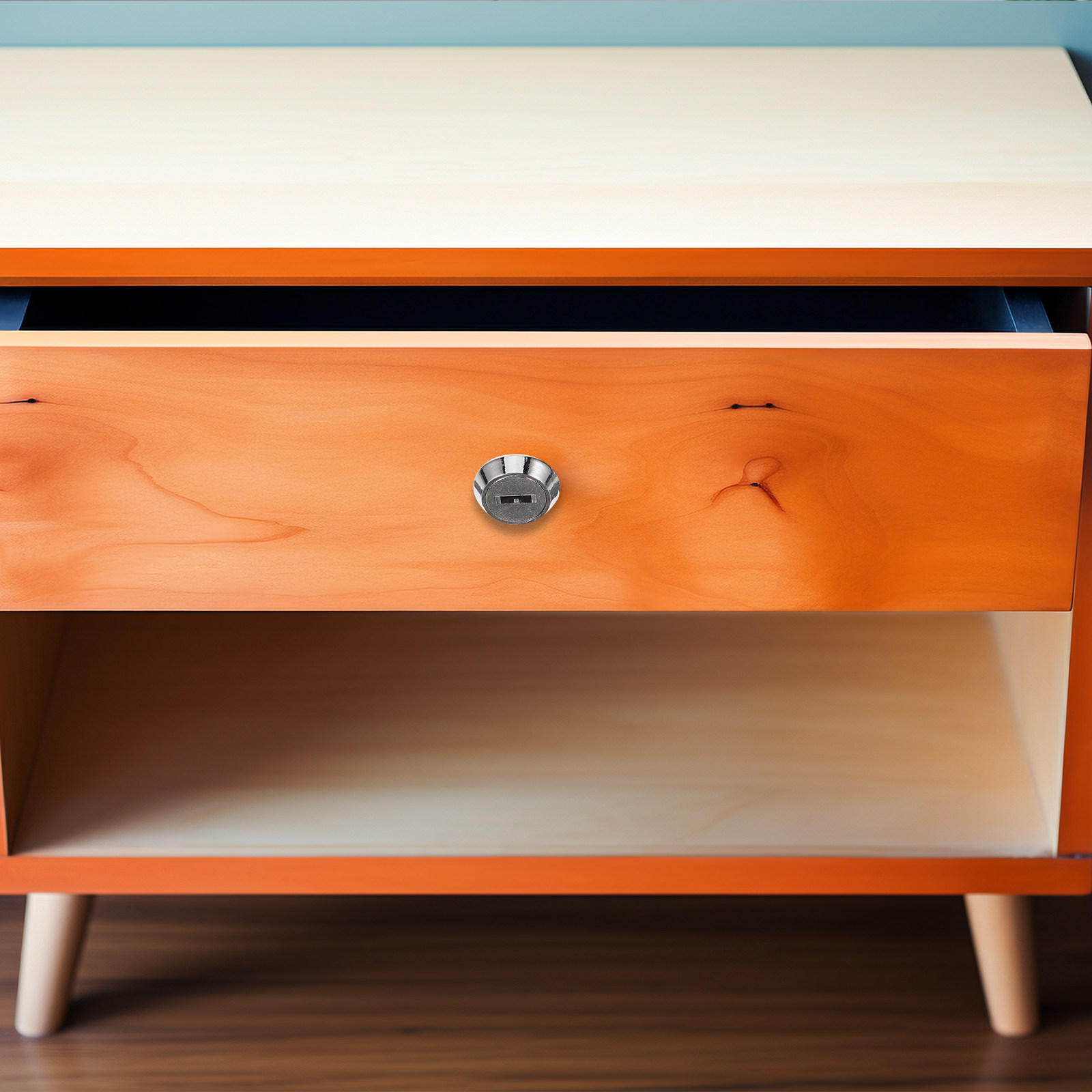 Gaming Console Cabinet - Juego de cerraduras redondas para puertas,