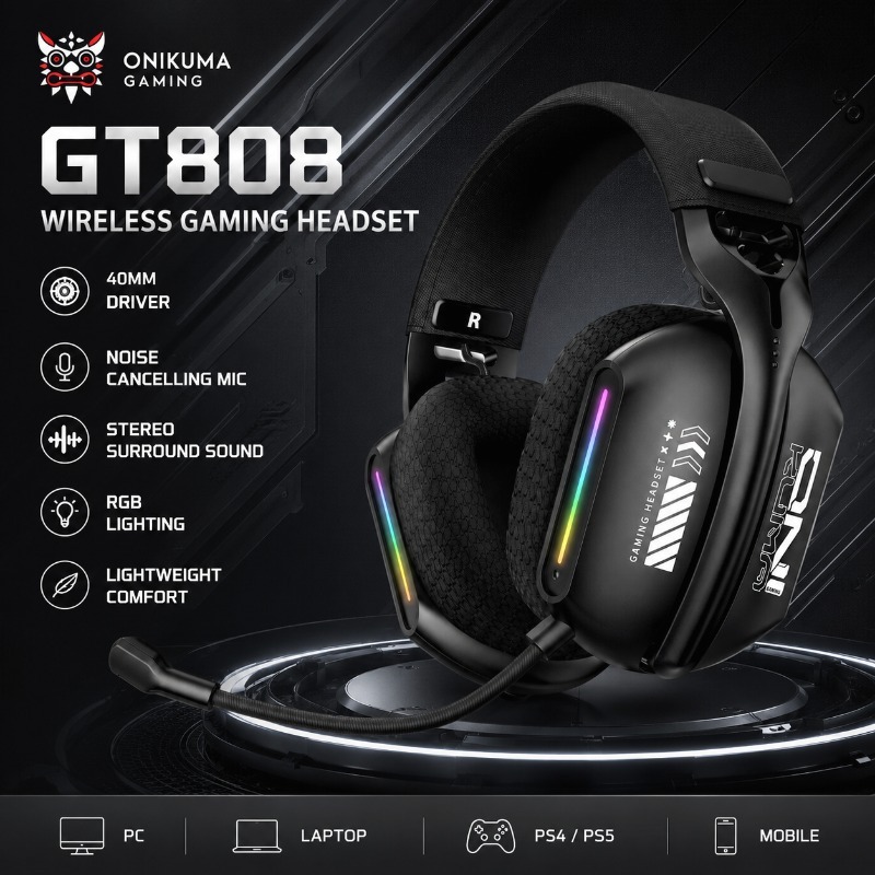 Gaming Console In Amazon - Auriculares para juegos ONIKUMA GT808, inalámbricos