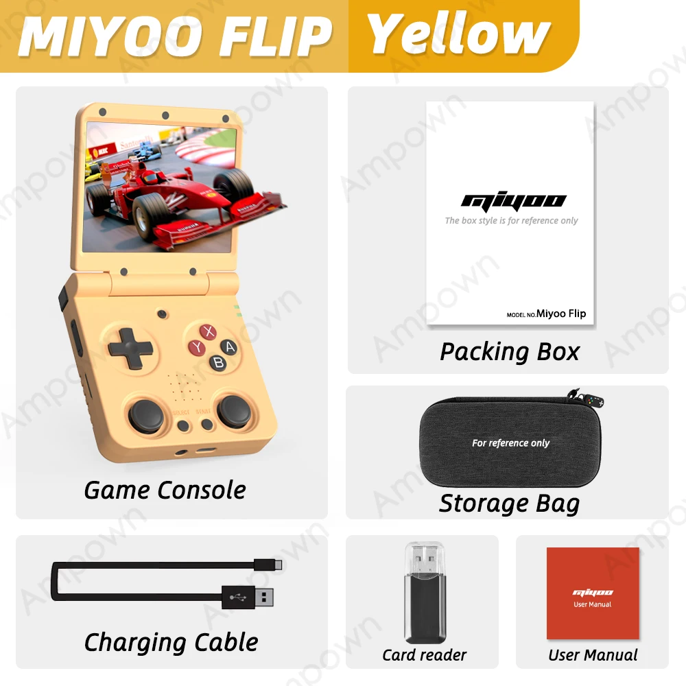 Retro.Gaming Console Yellow - Consola de Juegos Portátil MIYOO Yellow