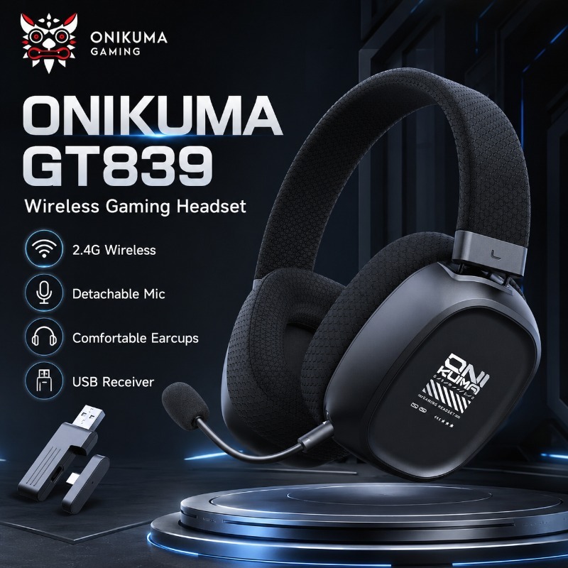 Gaming Console Apple - Auriculares para juegos ONIKUMA GT839, inalámbricos,