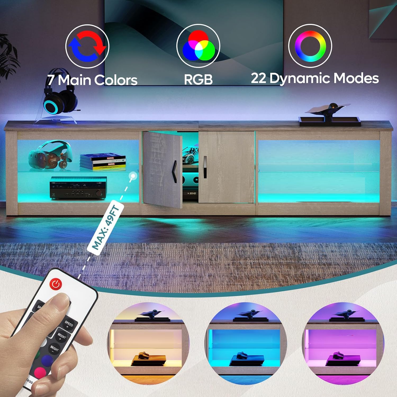 Soporte para TV de 80 Pulgadas - Gaming Console Cabinet reseña y precio