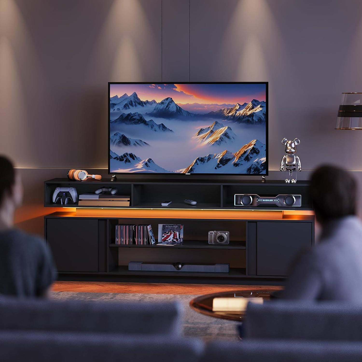 Mueble de TV Moderno de 75 Pul - Gaming Console Cabinet reseña y precio
