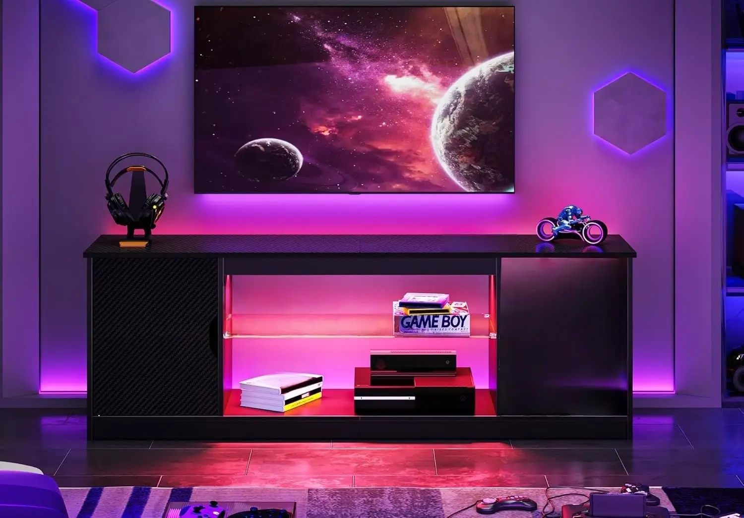 Soporte de Entretenimiento par - Gaming Console Cabinet reseña y precio