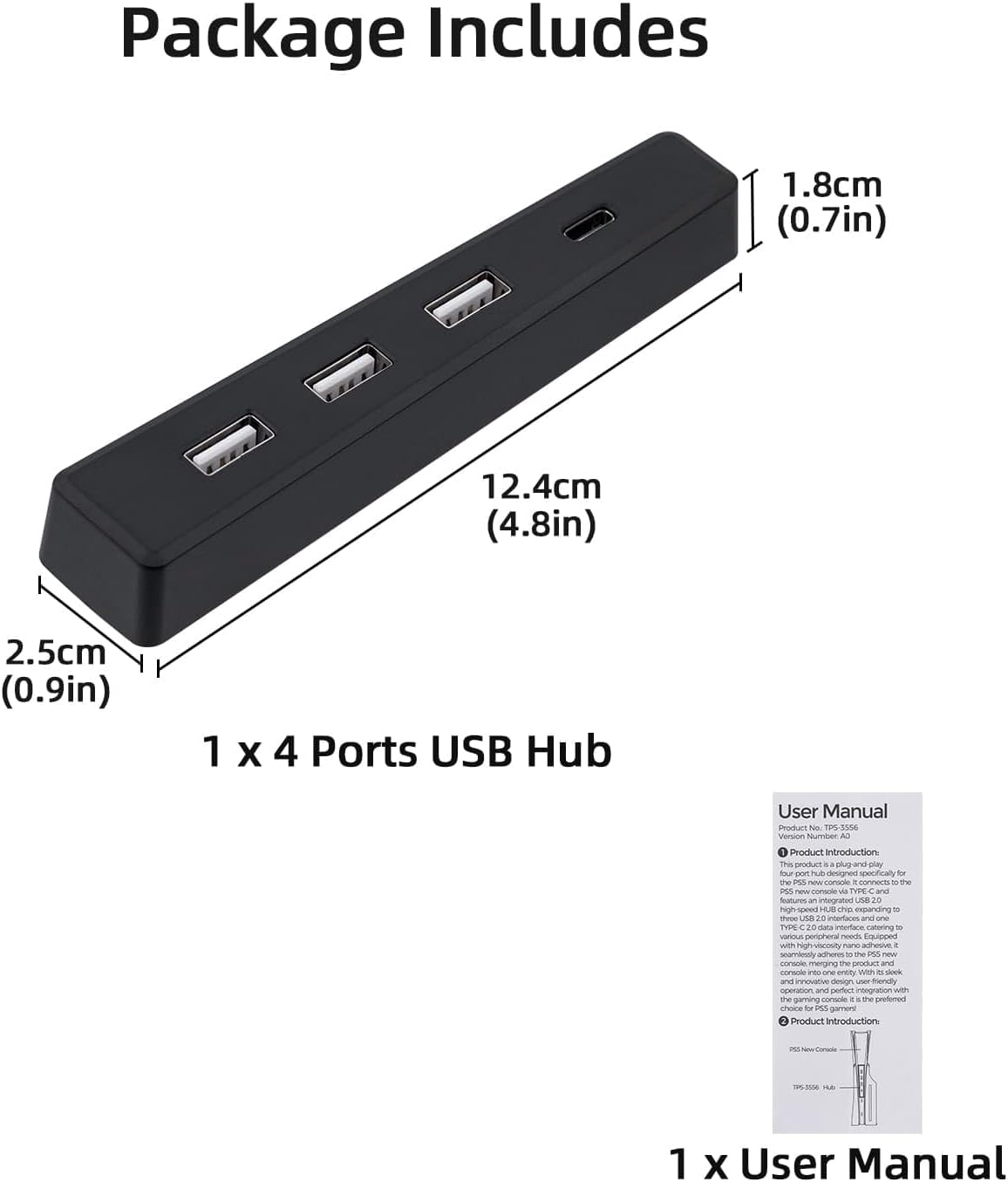 Hub USB de 4 puertos para PS5  - Sony Console Ps5 Slim reseña y precio