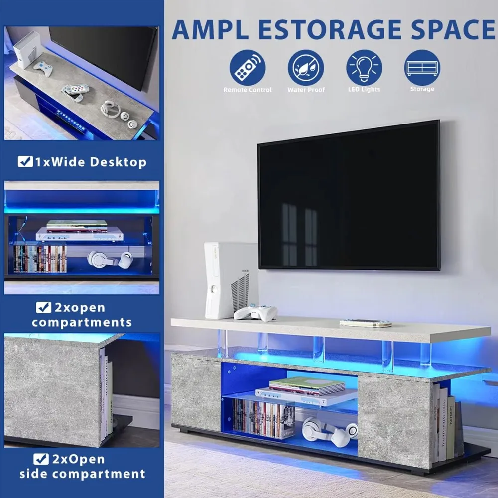 Soporte de TV para Televisor d - Gaming Console Cabinet reseña y precio