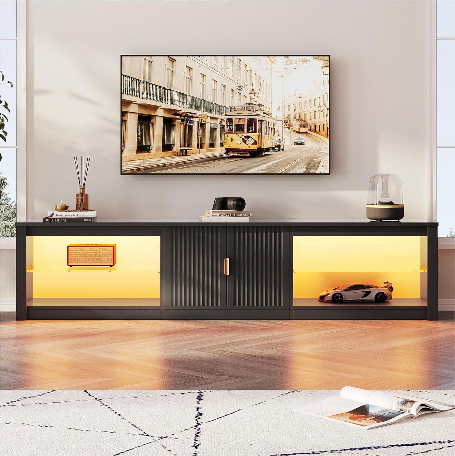 Soporte para TV de 80 Pulgadas - Gaming Console Cabinet reseña y precio