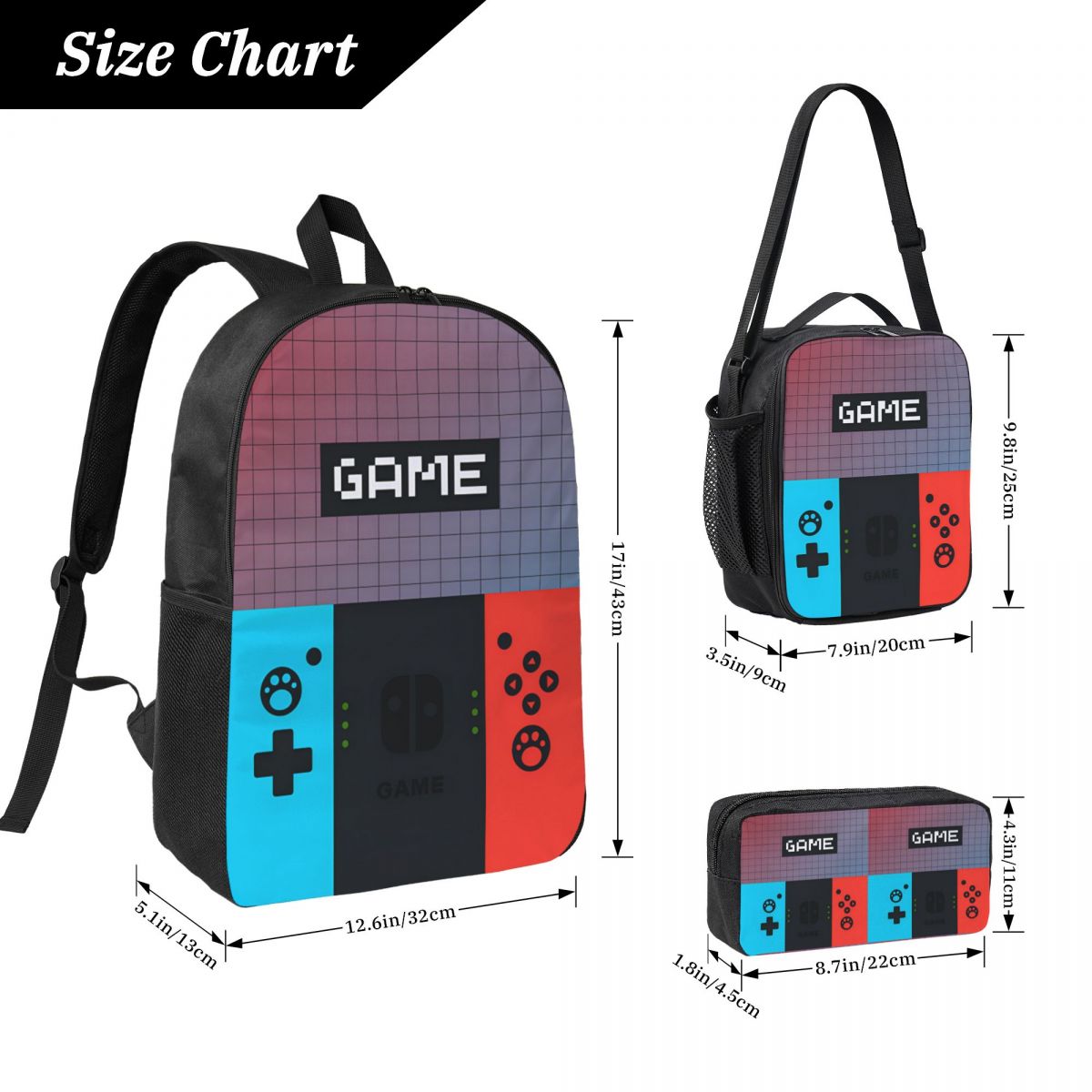 3pecs/set Mochila para consola - Gaming Console In 90S reseña y precio