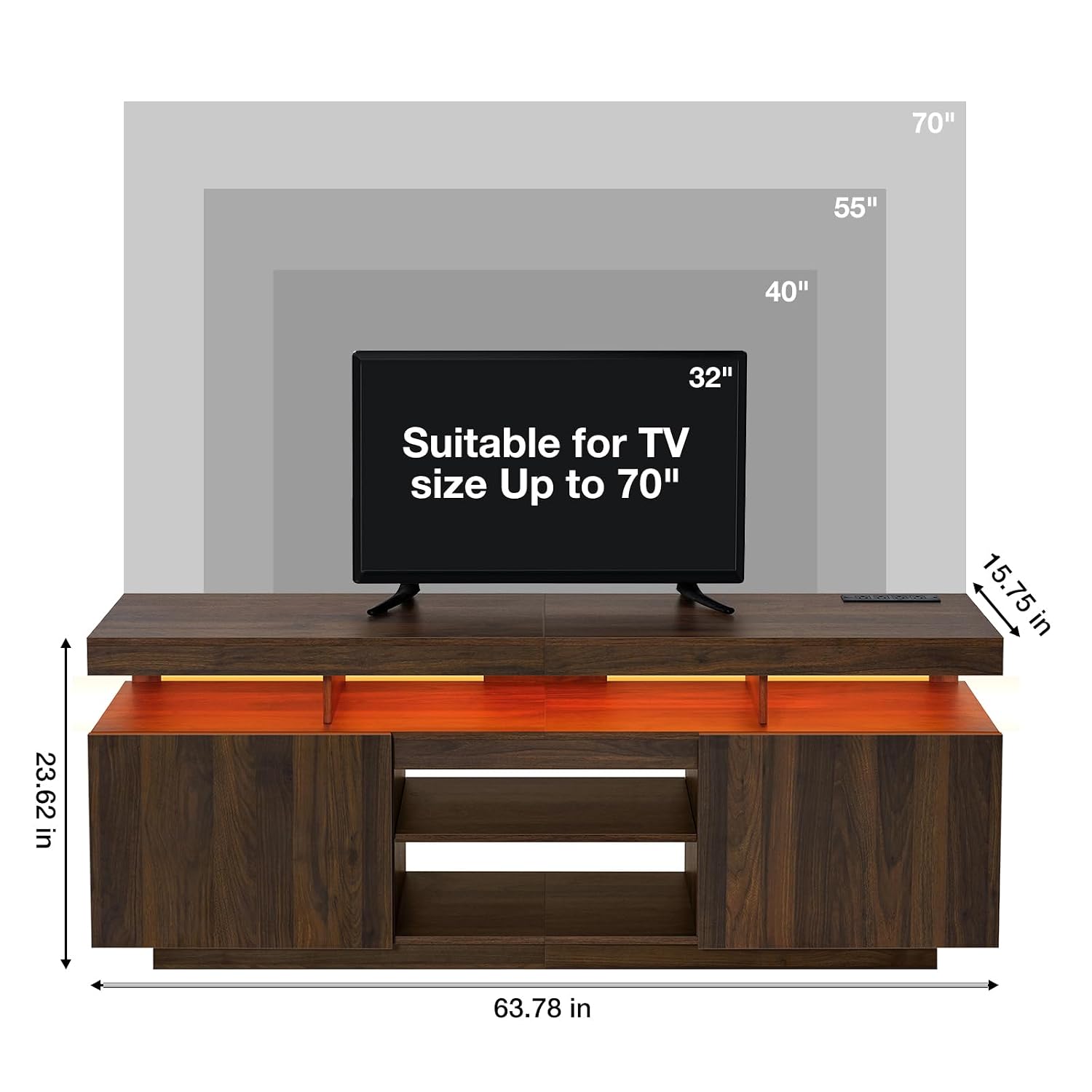 Soporte para TV LED con Tomas  - Gaming Console Cabinet reseña y precio