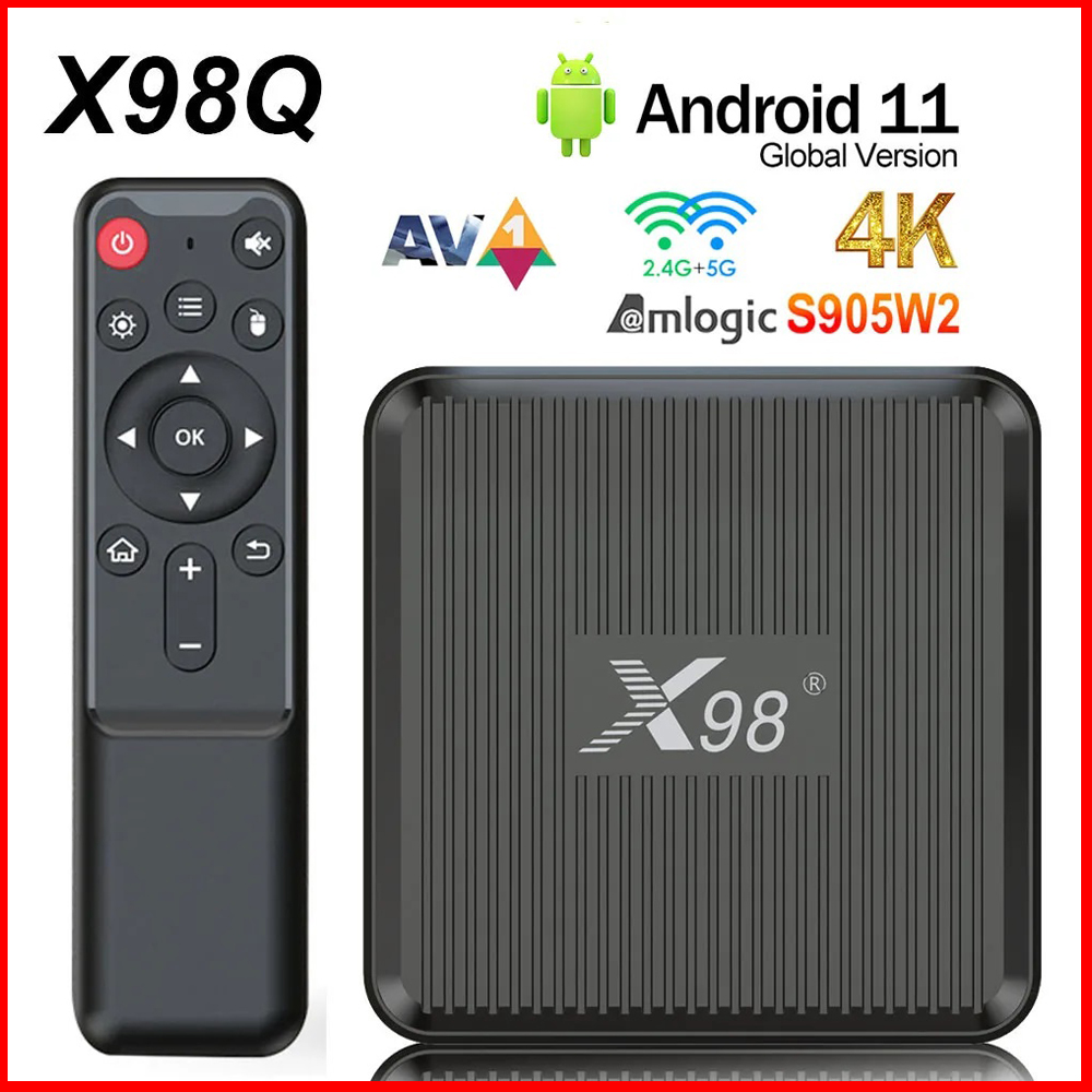 X98Q Smart TV Box AV1 Amlogic  - Gaming Console Tv Stand reseña y precio
