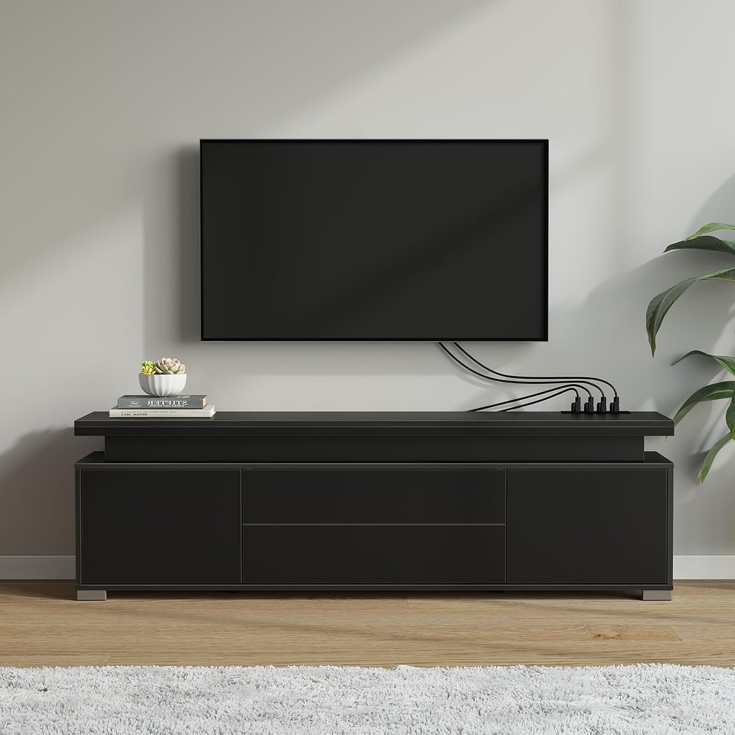 Soporte para TV con toma de co - Gaming Console Cabinet reseña y precio