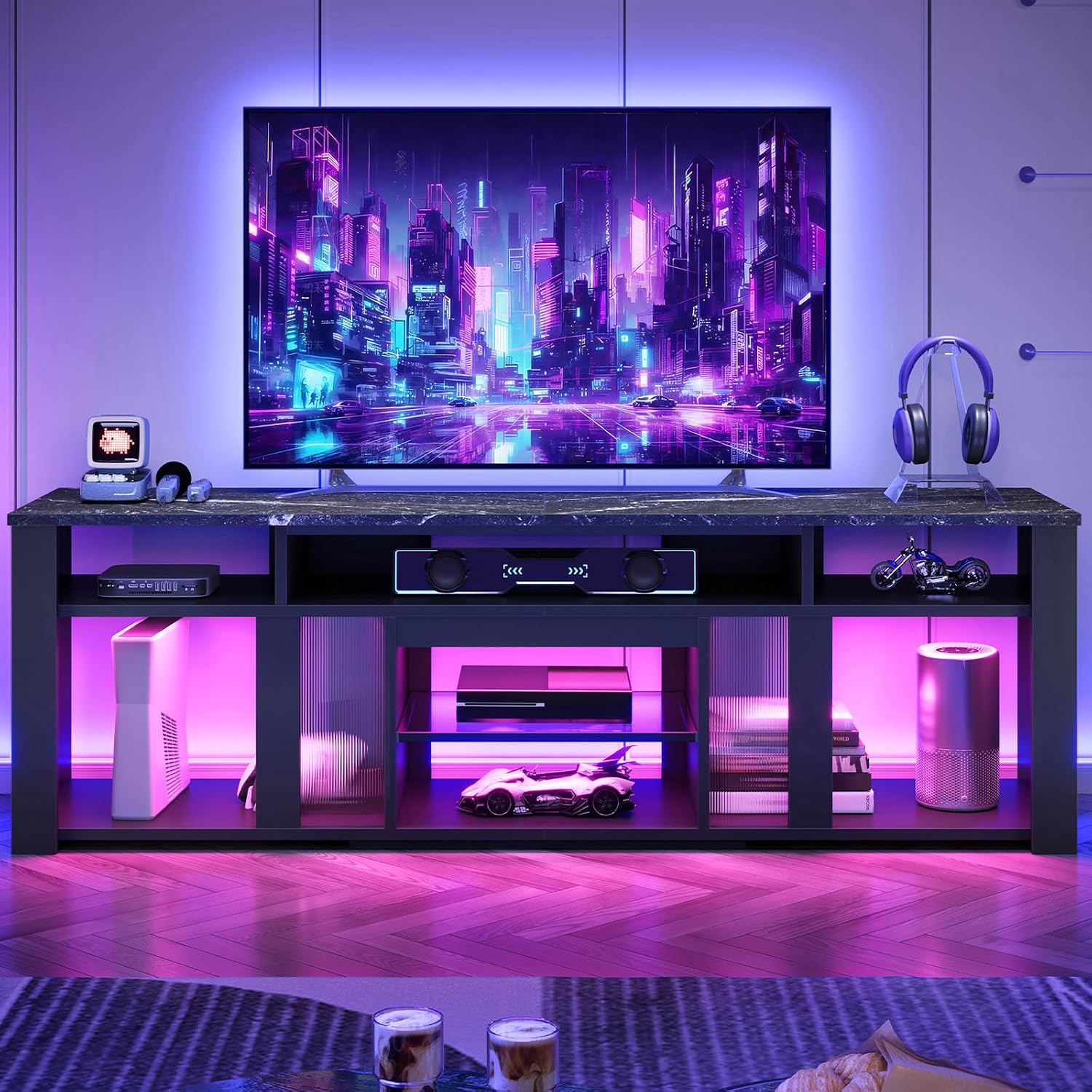 Centro de Entretenimiento con  - Gaming Console Tv Stand reseña y precio