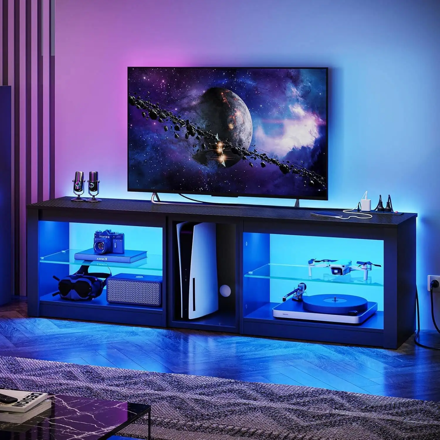 Centro de Entretenimiento para - Gaming Console Tv Stand reseña y precio