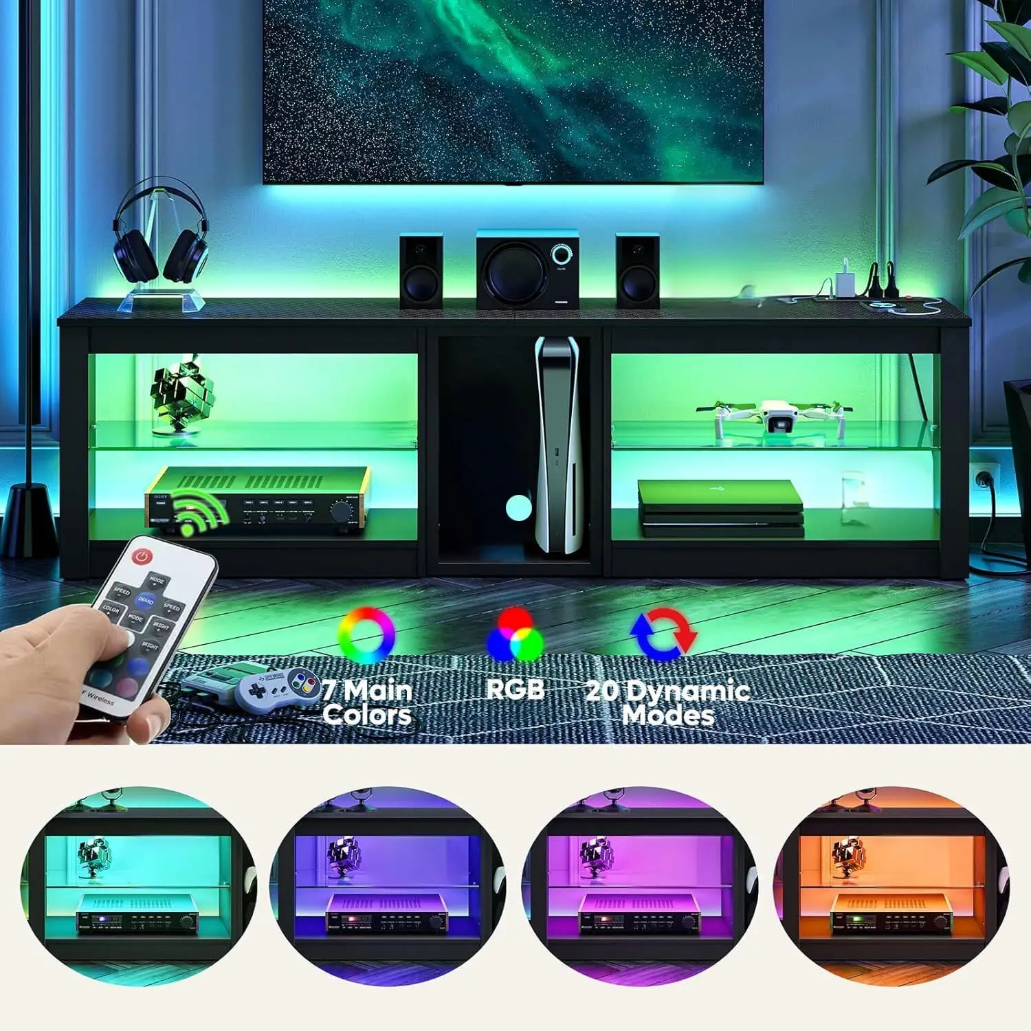 Centro de Entretenimiento para - Gaming Console Tv Stand reseña y precio