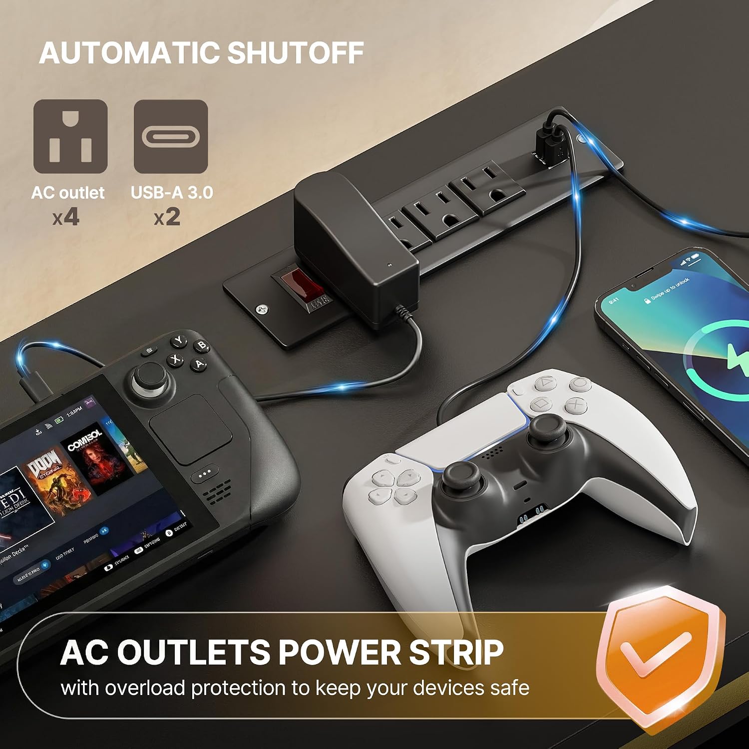 Soporte de TV Moderno con Luce - Gaming Console Cabinet reseña y precio